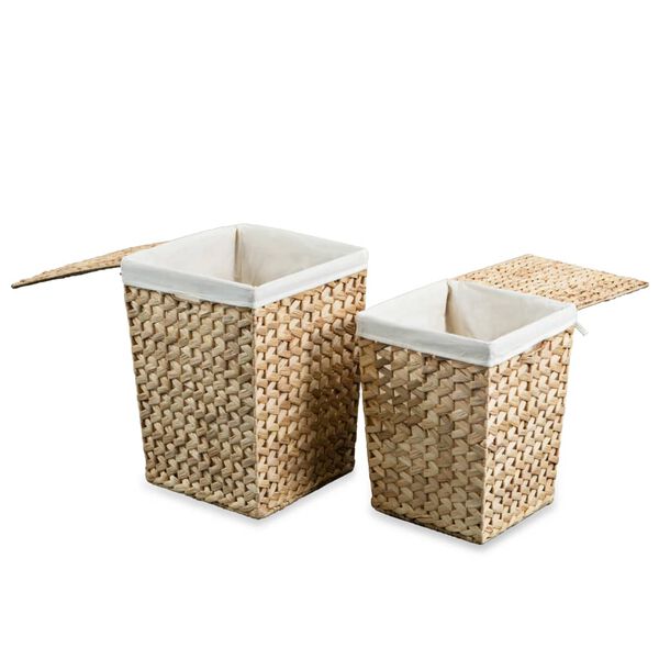 vidaXL Panier &agrave; linge 2 pcs Jacinthe d'eau
