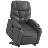 vidaXL Fauteuil inclinable de massage électrique gris similicuir