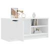 vidaXL Meuble TV Blanc 80x35x36,5 cm Bois d'ing&eacute;nierie