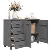 vidaXL Buffet HAMAR Gris foncé 113x40x80 cm Bois massif de pin