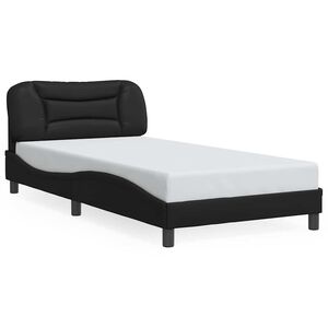 vidaXL Cadre de lit sans matelas Hvar noir 100x203 cm similicuir