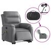 vidaXL Fauteuil inclinable de massage électrique gris similicuir