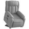 vidaXL Fauteuil inclinable de massage &eacute;lectrique gris clair tissu
