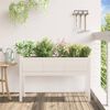 vidaXL Jardinières avec pieds blanc 110x31x70 cm bois de pin massif