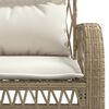 vidaXL Salon de jardin avec coussins 4 pcs beige r&eacute;sine tress&eacute;e