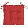vidaXL Coussins de chaise lot de 2 rouge 40x40x7 cm tissu oxford