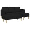 vidaXL Ensemble de Canap&eacute;s 2 pcs Noir 173 x 131 x 67 cm tissu
