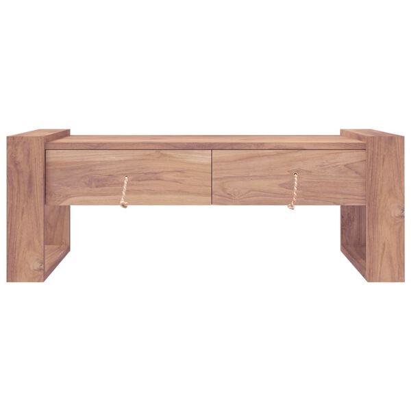 vidaXL Table basse 110x60x40 cm Bois de teck massif