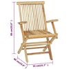 vidaXL Ensemble &agrave; manger de jardin 5 pcs bois de teck massif