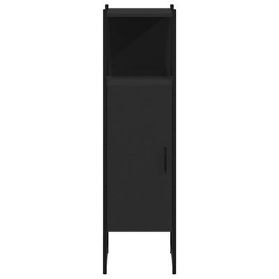 vidaXL Armoire de salle de bain noir 33x33x120,5 cm bois d'ingénierie