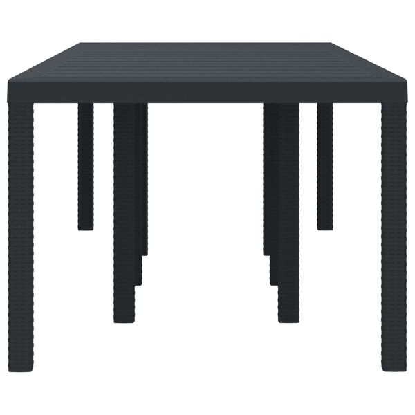 vidaXL Table de Jardin Anthracite 250 x 100 x 73 cm polyrotin