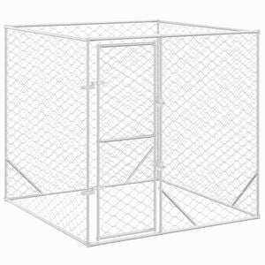 vidaXL Chenil d'ext&eacute;rieur pour chiens argent&eacute; 2x2x2 m acier galvanis&eacute;