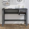 vidaXL Bureau HAMAR Gris fonc&eacute; 110x40x75 cm Bois massif de pin