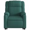 vidaXL Fauteuil inclinable de massage vert fonc&eacute; tissu