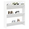 vidaXL Armoire &agrave; chaussures murale blanc 80x18x90 cm bois d'ing&eacute;nierie