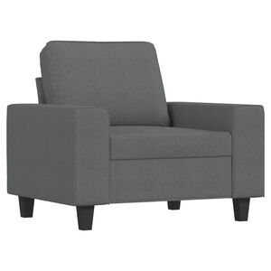 vidaXL Fauteuil Gris fonc&eacute; 60 cm Tissu