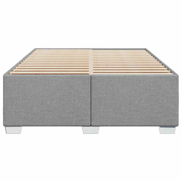 vidaXL Cadre de lit sans matelas gris clair tissu