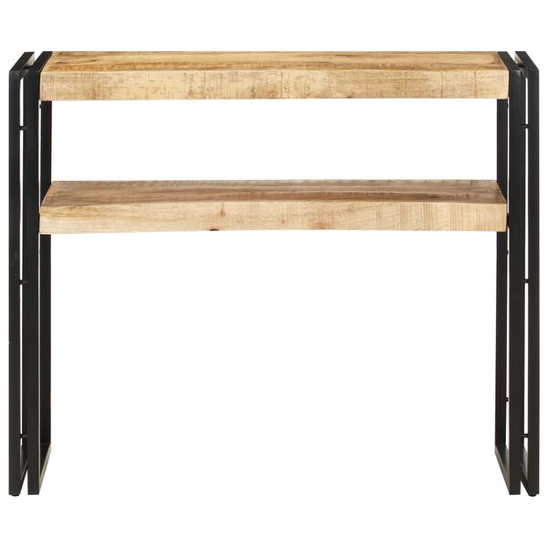 vidaXL Table console 90x30x75 cm Bois de manguier brut