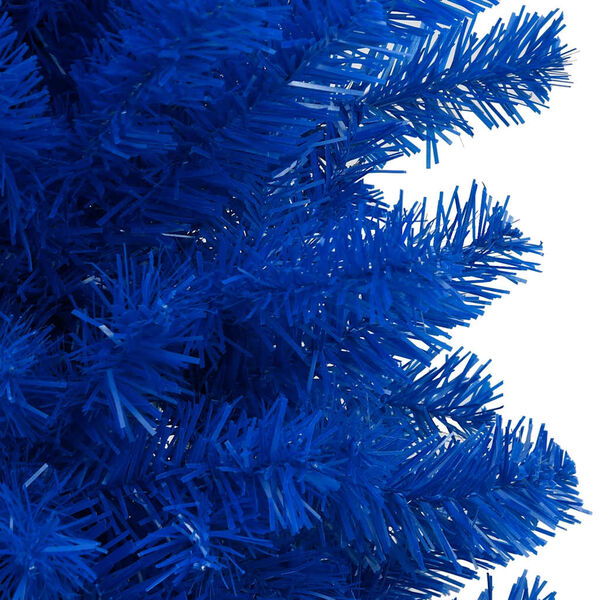 vidaXL Arbre de No&euml;l artificiel pr&eacute;-&eacute;clair&eacute; et boules bleu 240 cm PVC