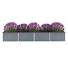 vidaXL Lit sur&eacute;lev&eacute; de jardin Acier galvanis&eacute; 320x80x45 cm Gris