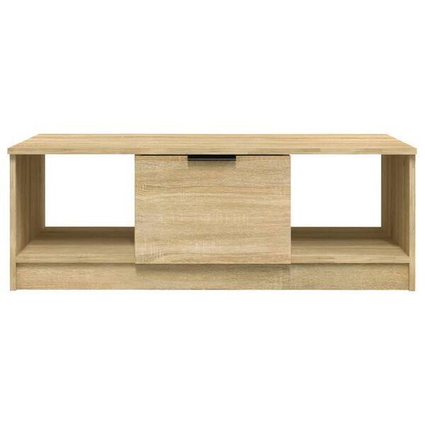 vidaXL Table basse ch&ecirc;ne sonoma 102x50x36 cm bois d'ing&eacute;nierie