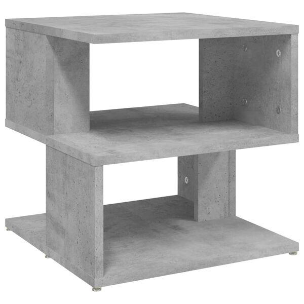 vidaXL Table d'appoint Gris b&eacute;ton 40x40x40 cm Agglom&eacute;r&eacute;