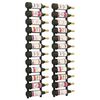 vidaXL Casiers à bouteilles mural pour 12 bouteilles 2 pcs noir fer
