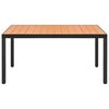 vidaXL Ensemble &agrave; manger de jardin 7 pcs noir et marron