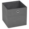 vidaXL Boîte de rangement 4 pcs Tissu non-tissé 32x32x32 cm Gris
