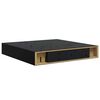 vidaXL &Eacute;tag&egrave;re murale flottante Noir brillant 23x23,5x3,8 cm MDF