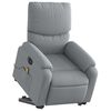 vidaXL Fauteuil inclinable de massage électrique gris clair tissu