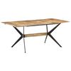 vidaXL Table &agrave; manger 180x90x76 cm Bois de manguier massif