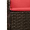 vidaXL Chaises inclinables de jardin lot de 2 et coussins marron rotin