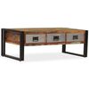 vidaXL Table basse avec 3 tiroirs Bois de r&eacute;cup&eacute;ration 100x50x35 cm