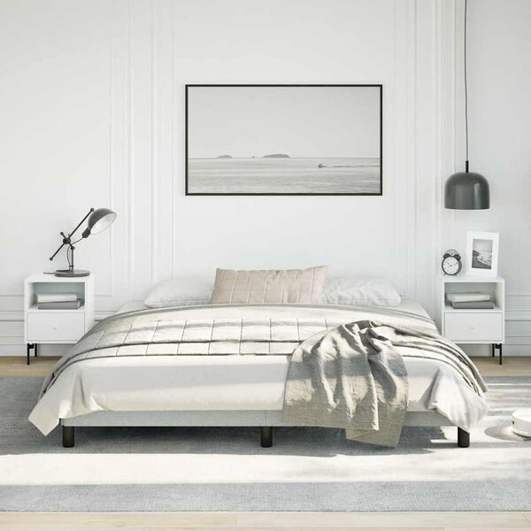 vidaXL Cadre de lit sans matelas gris clair California velours