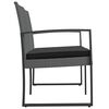 vidaXL Banc de jardin à 2 places et coussins gris foncé PP rotin