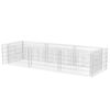 vidaXL Lit sur&eacute;lev&eacute; &agrave; gabion Acier 270x90x50 cm