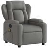 vidaXL Fauteuil inclinable de massage gris fonc&eacute; tissu