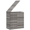 vidaXL Boîte à coussins de jardin Résine tressée 100x49x103,5 cm Gris