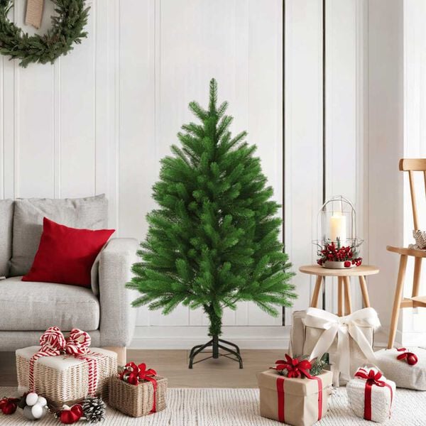 vidaXL Arbre de Noël artificiel aiguilles réalistes 120 cm vert