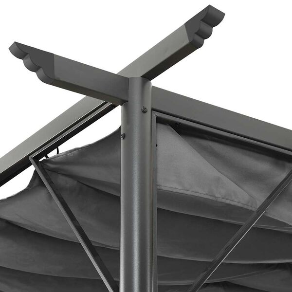 vidaXL Pergola avec toit r&eacute;tractable anthracite 3x3 m acier 180 g/m&sup2;