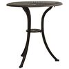 vidaXL Table de jardin Bronze 62x62x65 cm Aluminium coul&eacute;