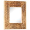 vidaXL Miroir sculpté à la main 50x50x2,5 cm bois de manguier solide