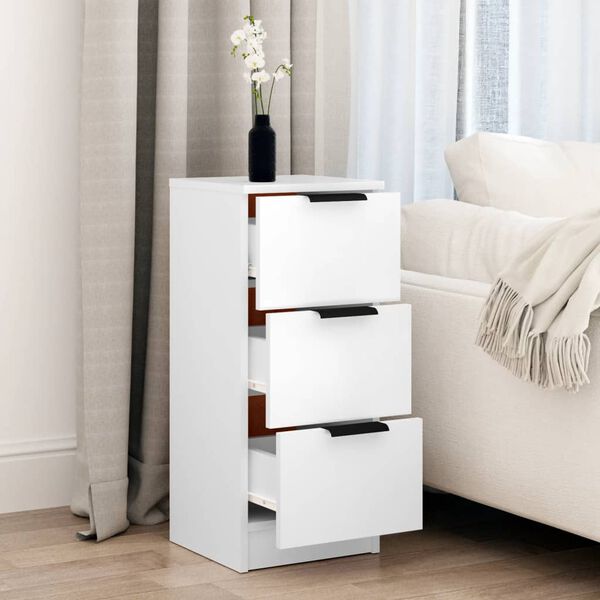 vidaXL Buffet Blanc 30x30x70 cm Bois d'ing&eacute;nierie