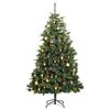 vidaXL Sapin de No&euml;l artificiel articul&eacute; 300 LED et boules 180 cm