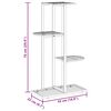 vidaXL Support pour plantes 4 niveaux 43x22x76 cm Noir M&eacute;tal