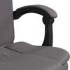 vidaXL Fauteuil inclinable de bureau gris similicuir