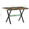 vidaXL Table à manger 120x60x76 cm Bois de récupération massif
