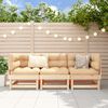 vidaXL Salon de jardin 3 pcs bois massif de pin