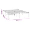 vidaXL Cadre de lit m&eacute;tal sans matelas blanc 150x200 cm